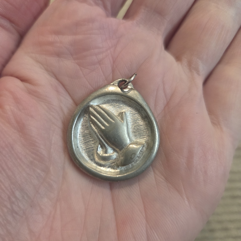 Silver Praying Hands Pendant